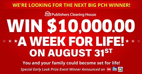 win 10 000 a week for life|PCH Sweepstakes .